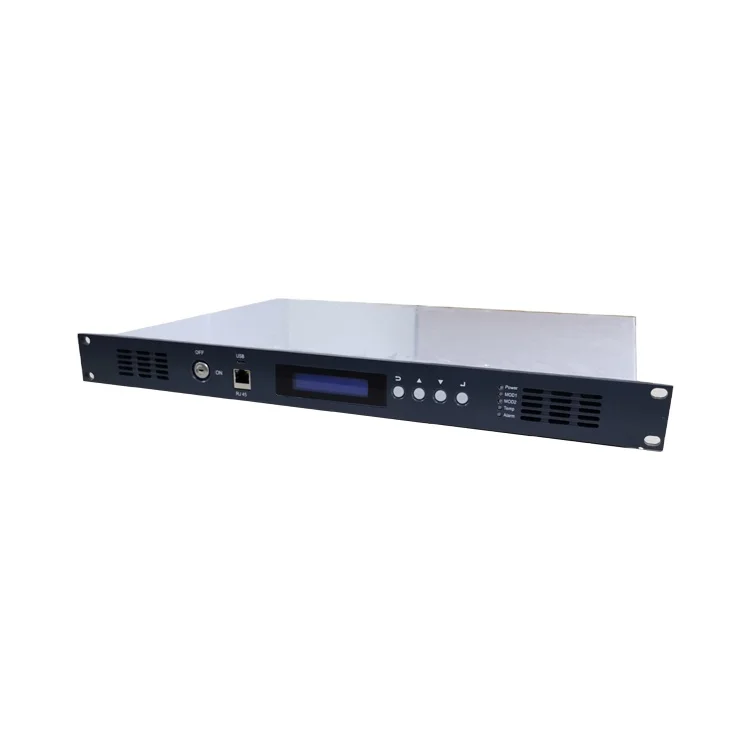 1U Optical Transmitter 1550nm Direct Modulation 2 Output SC /APC Fiber Optical Transmitter