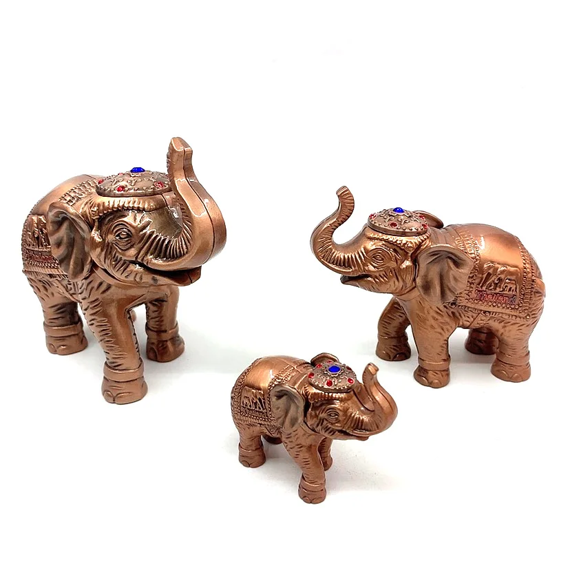 Thai Handicraft Small Resin Elephant Keychain Gift Souvenir Decorate Vintage 