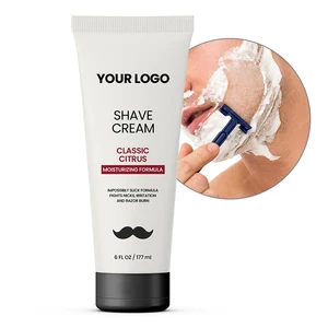 Men Shaving Cream for Sensitive Skin Moisturizing Soothing Refreshing & Natural Vegan Orange Amino Acid Aloe Vitamin E Glycerin