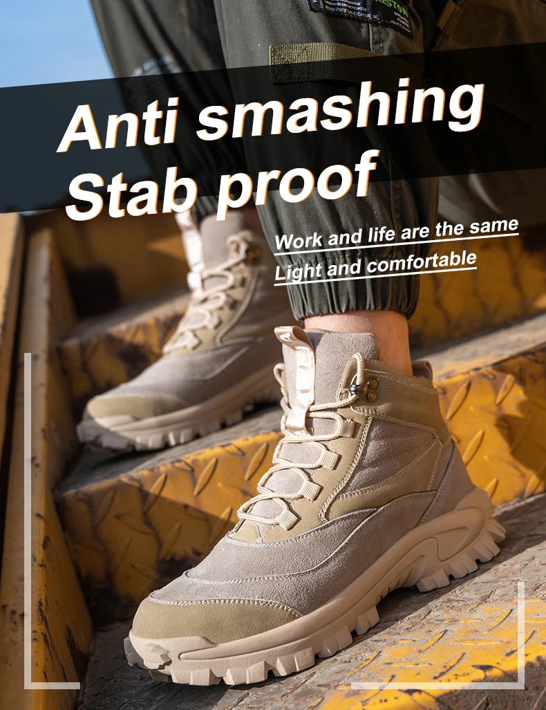 Customized Logo Oem Steel Toe Shoes Construction Work Boots Safety