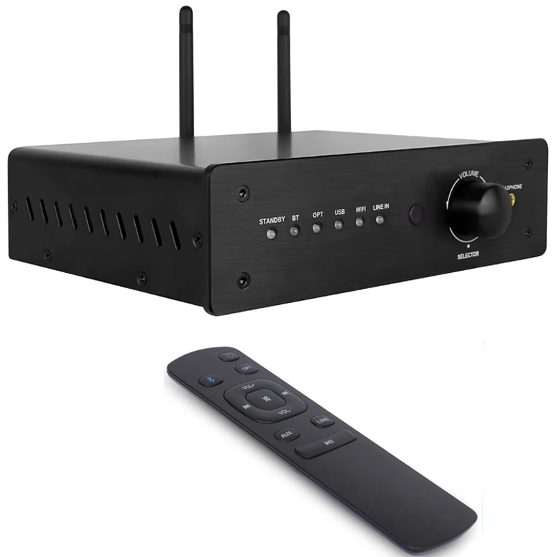 Wireless Audio Amplifier with 2.1 Channel 100W RMS Output and Bluetooth 5.0 Connectivity