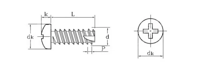 product high rated phillips cross recessed pan head plastic thread rolling screw self tapping screw for metal-59