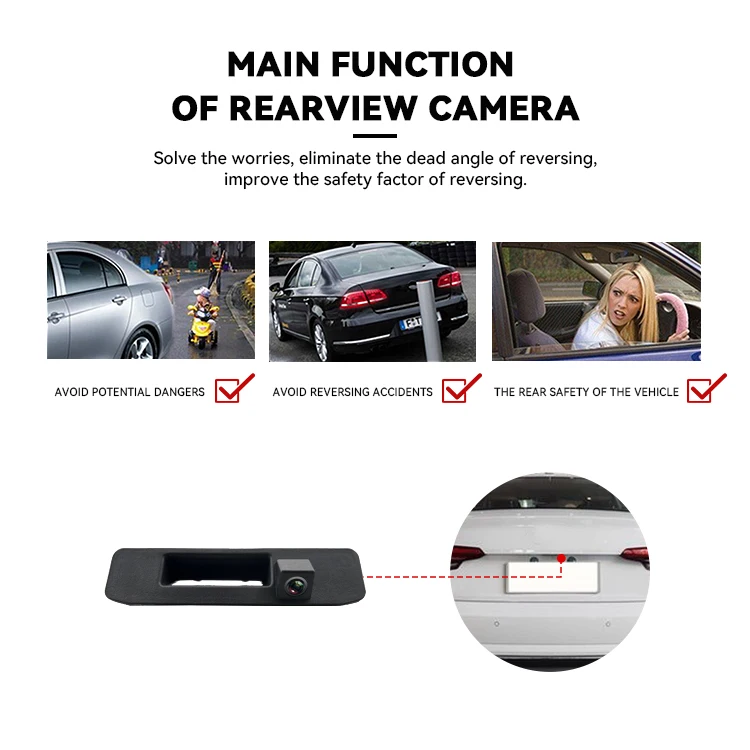 Wemaer AHD 720P/1080P Wide Angle Night Car Rear View Camera for Mercedes Benz Ml/A/Gla/Glc/Gle/Vito/Glb/B-Class/V-Class/C-Class supplier