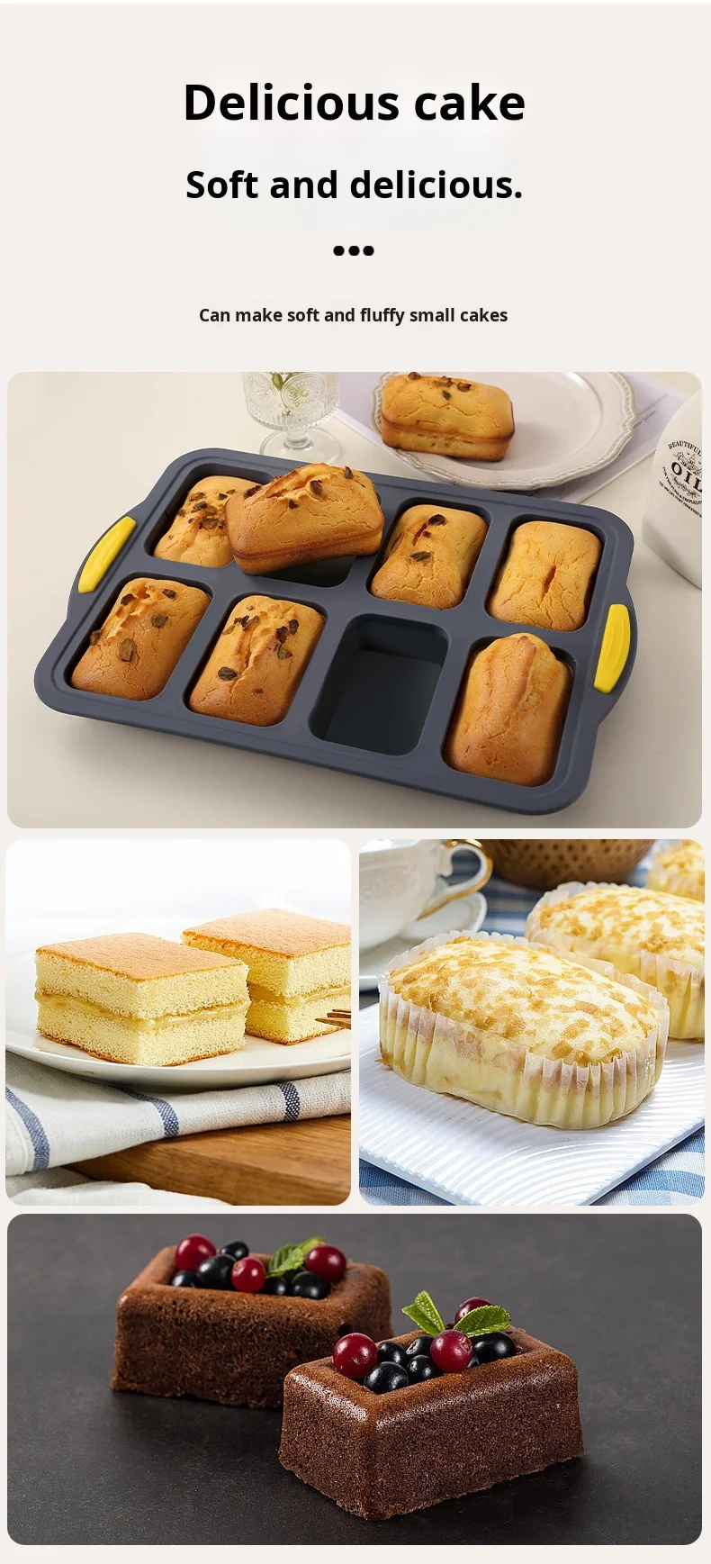 Silicone Reusable Heat Resistant Muffin Cup Mold with Frame Square Cake Baking Oven Mold Pudding Jelly Mold manufacture
