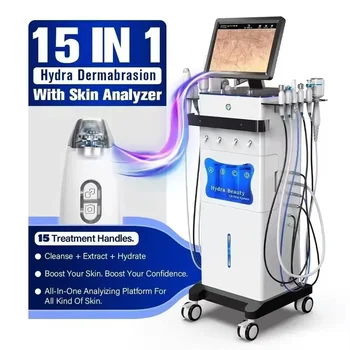 2025 15-in-1 Hydra-Deep Cleansing Machine Facial Care Oxygen Jet Water Analyzer