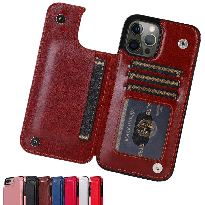 Luxury Classic Wallet Leather Phone Case Genuine  Leather Wallet Phone Case For Iphone 16 15 14 13 12 Plus Pro Max