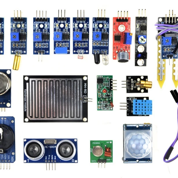 16pcs/lot Sensor Module Board Set Kit For Arduino starter Diy Kit Raspberry Pi 3/2 Model B 16 Rain Temperature tracing Sensor