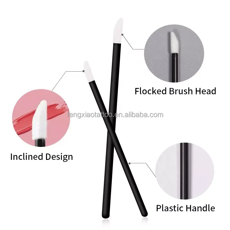 Free Sample 50pcs Wholesale Disposable Makeup Lip Brush Micro Fiber