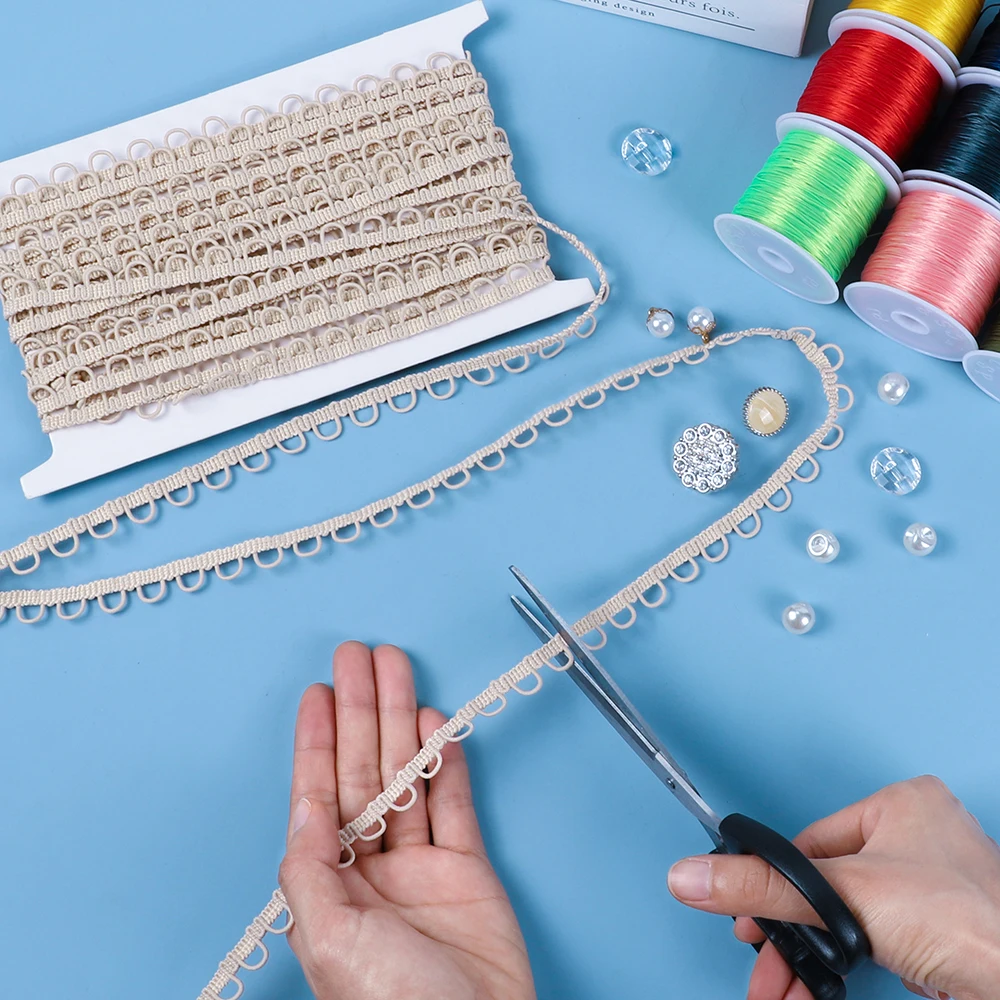 Elasticated Button Loop Wedding Dress Button Loops Braid Trims for Costume Crafts and Sewing Elastic Accessory