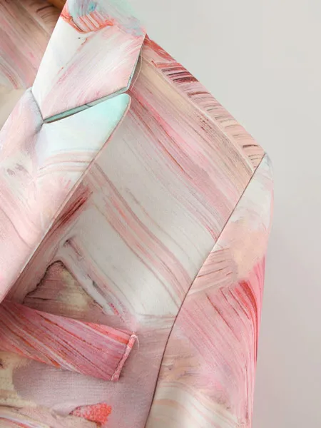 Модный женский красочный двубортный Блейзер WT2766 с длинным рукавом, шикарный пиджак в Корейском стиле