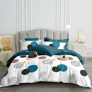 3 Piece Sheet Set Minimalist Design, Folded Breathable Bedding with Fitted Sheet & Pillowcases for Modern Home