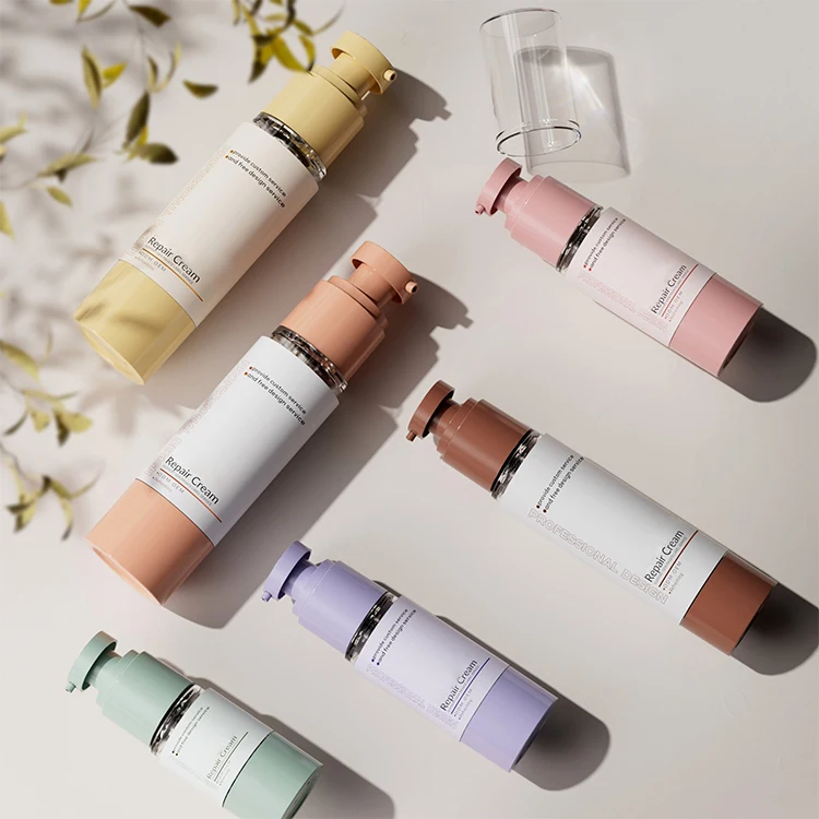 A12 Custom Luxury 15ml 30ml 50ml White Cosmetic Vacuum Airless Pump Bottle Pump Biodegradable Plastic Airless Pump Bottle