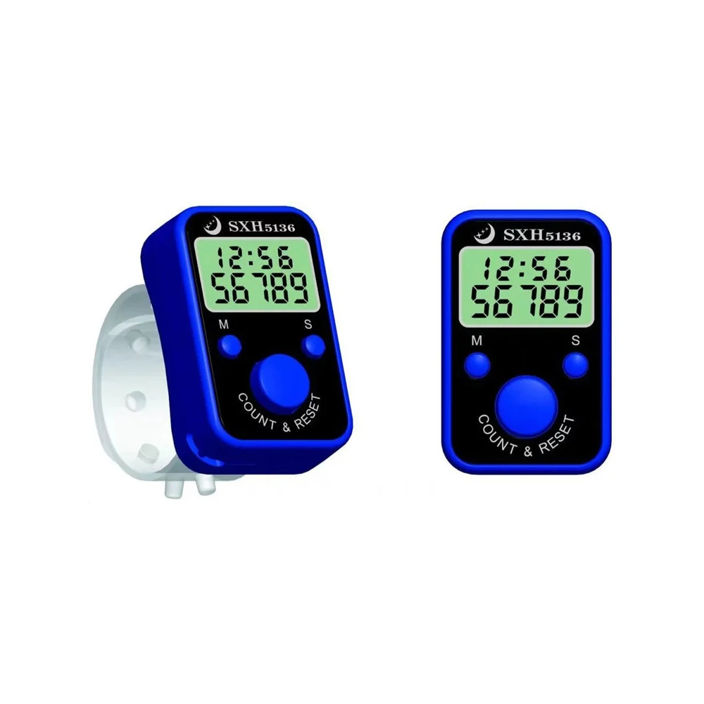 Adjustable Digital Tasbih Tally Counter Hand Finger Counter One Buttons LED Digital Counter
