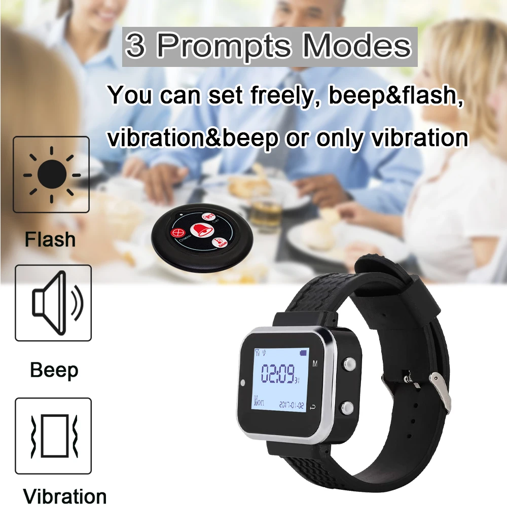 Wrist Watch Receiver Wrist Watch Pager Call System Restaurant Pager ...