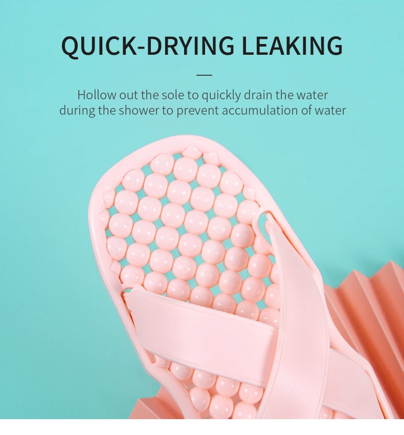 New Arrival PVC Healthy Slide Sandals PVC Massage Slipper with Two Heads