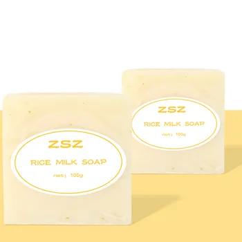 100g Best Sell Skin Brightening Lightening Whitening Original Thailand Rice Milk Handmade Bath Soap For Wedding Gift & Guest