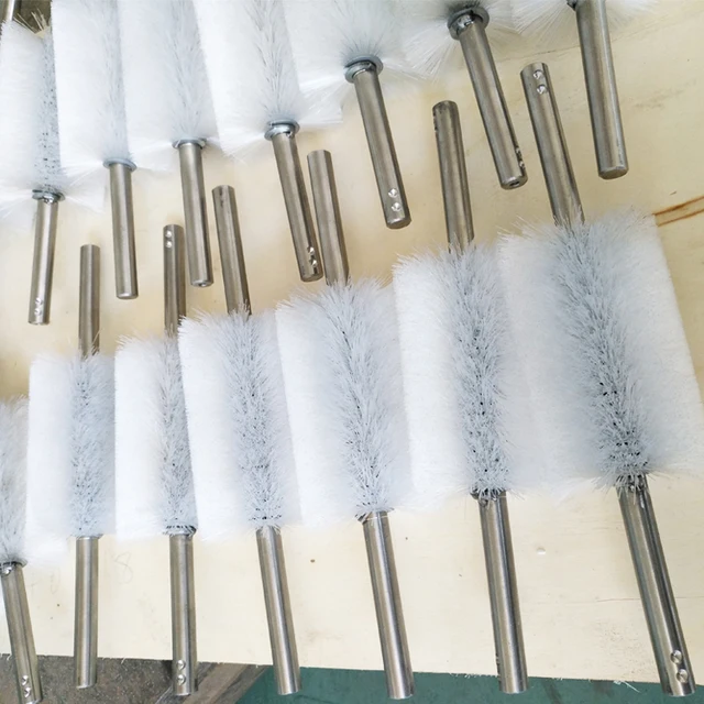 Industrial Rotary Glass Cleaning Soft Nylon Bristle Spiral Brush Roller 3