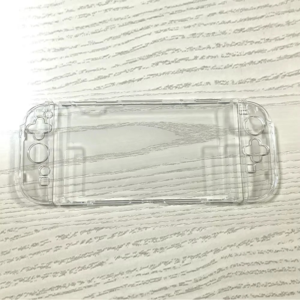 product laudtec transparent crystal shell case hard clear protective pc cover skin for nintendo switch 2 console-6