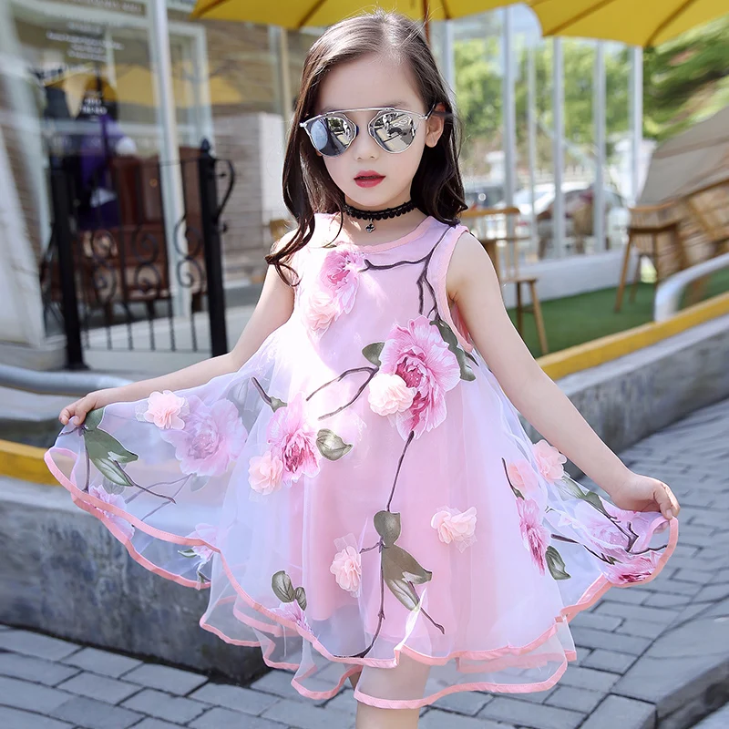 ブランド新しい女の子子供服甘いかわいいカジュアルエレガントな花aライン子供毎日の着用のための夏のドレス Buy サマードレス子供 女の子子供服 ドレス カジュアル ブランド布子供 Product On Alibaba Com