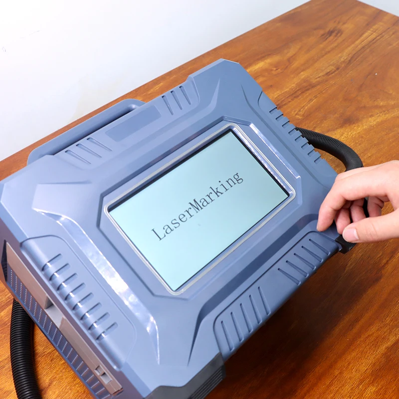 Cheap Low Price 20W Portable Handheld Fiber Laser Marking Machine for Truck Rubber Tires Metal Copper Plastic Mirror Design