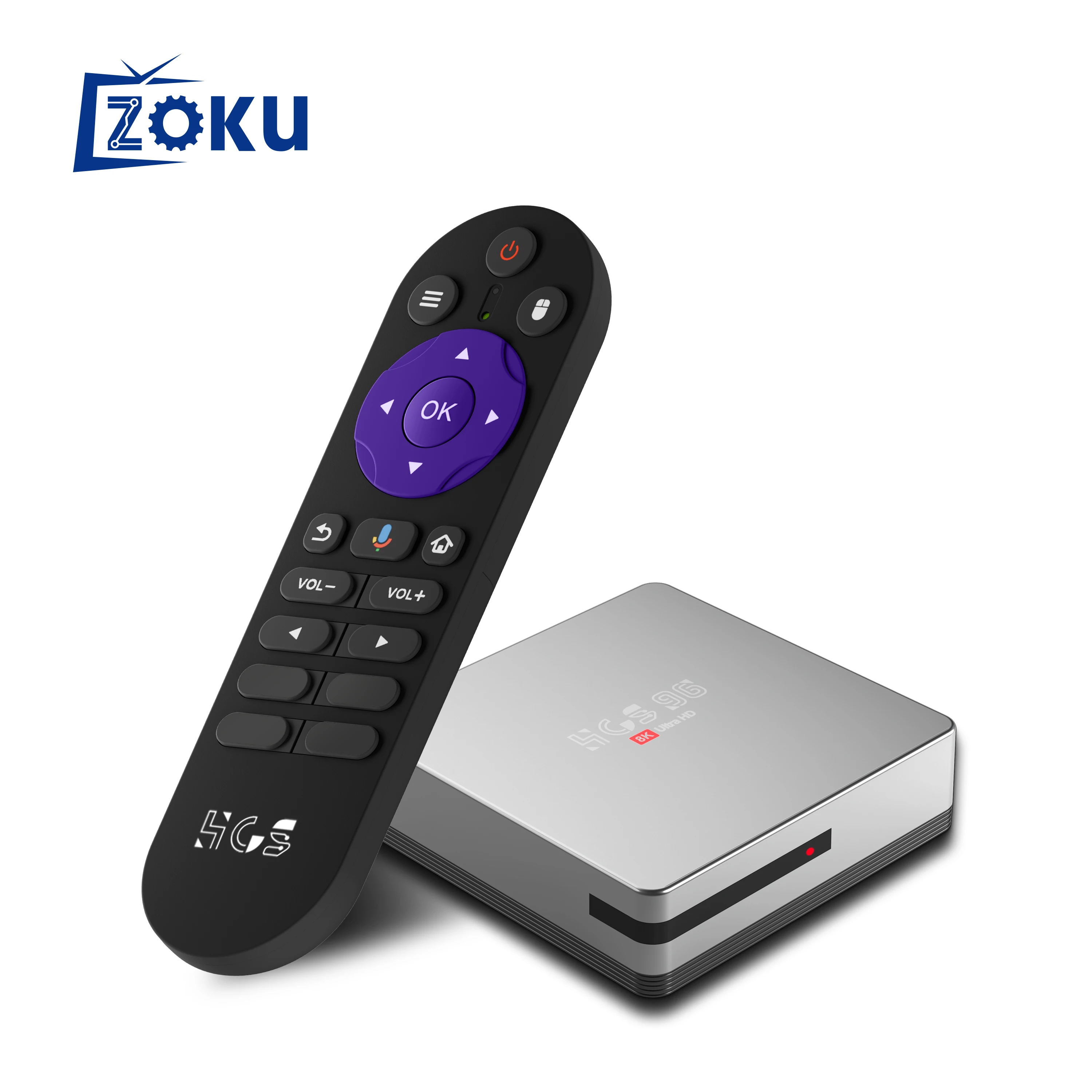 ZOKU Original Android 16 Smart TV Box, 4GB RAM, 64GB ROM, Quad