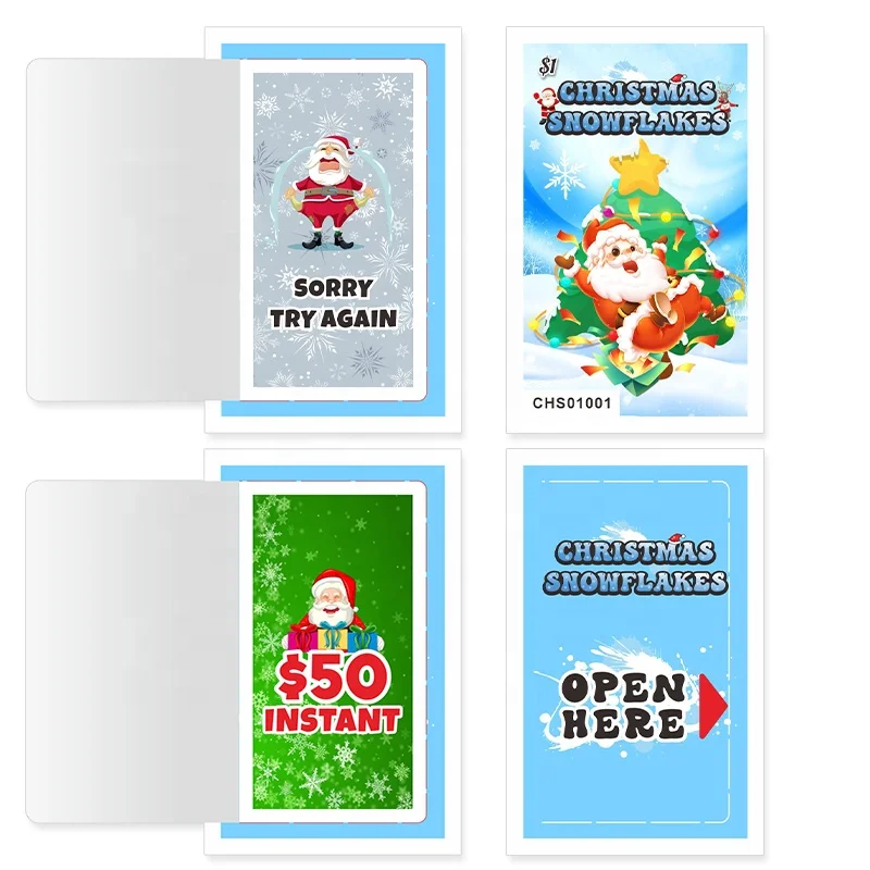 Custom Multi Window Circle Rectangle Recyclable Pull Tab Offset Printing Lottery Games Instant Girly Pull Tabs Lottery