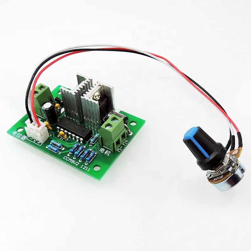 Taidacent 12 вольт DC контроллер скорости двигателя PCB B100K потенциометр DC 12 V 24V 3A 6A PWM контроллер двигателя