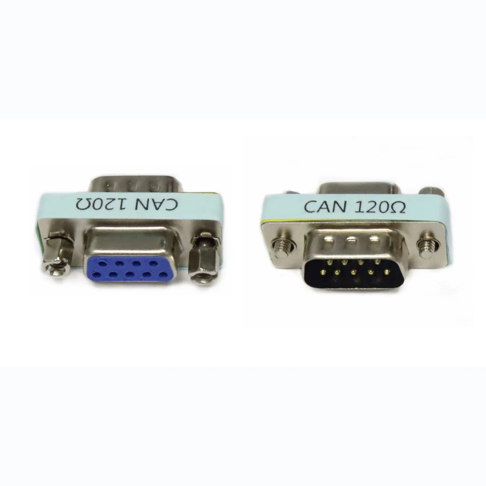 2pcs Can Bus Terminal Resistance Terminator Db9 120ohm Rs323 Serial