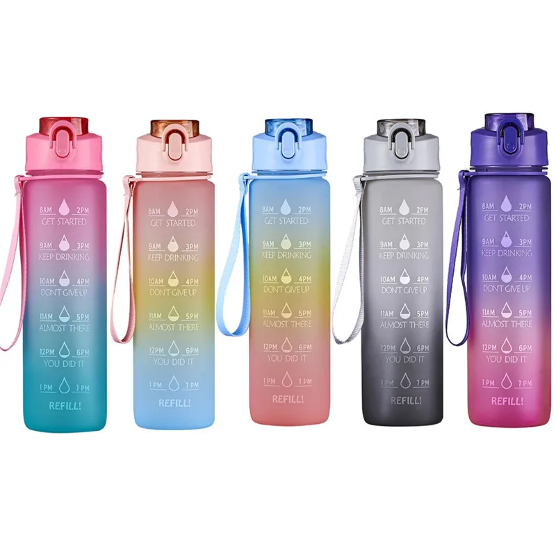 Fast Delivery Free Samples Plastic Tritan Drinking Water Bottles with Time  Marker Straw for Adults Children Kids Athletes 1000ml 32oz - China Drinking  Water Bottles and Water Bottles price