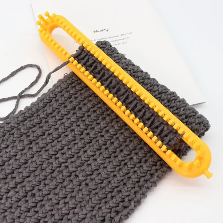 Wholesale Plastic Rectangular Craft Tool Knitter Knitting Loom Set for Hat Scarf Shawl Sweater Sock Blankets