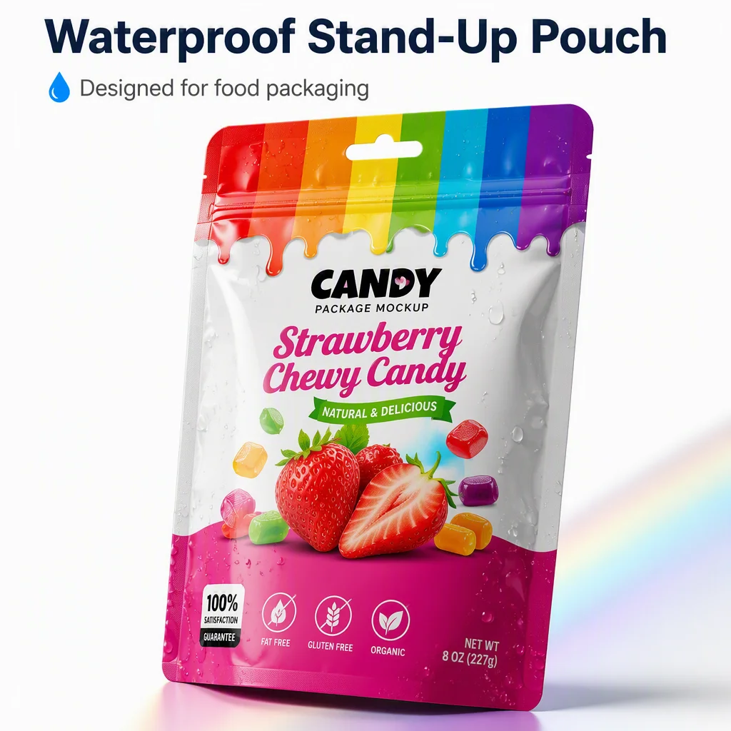 Custom Gravure Printed Stand up Pouch with Zipper Top Food Grade Waterproof Doypack Mylar Bag