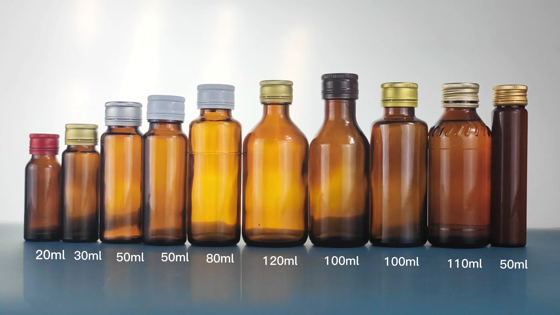 Medical Grade Empty Amber Cough Syrup Glass Bottles Brown Glass