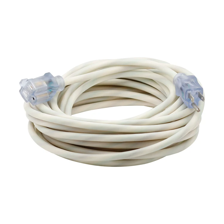 15A 125V USA 5-20p and 5-15r Transparent Plug & Socket Power Cable
