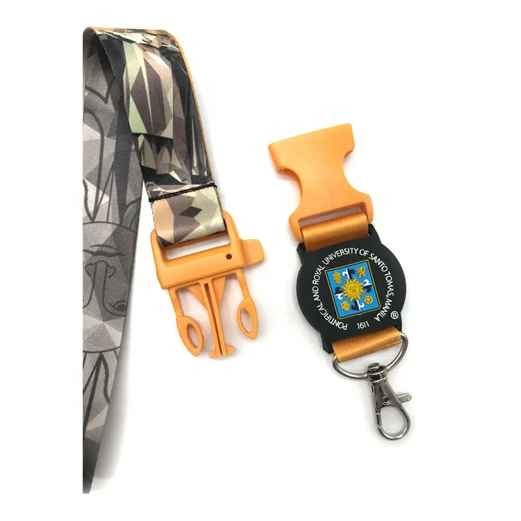 Trade Assurance Keychain Holder Safety Polyester Neck Straps Lanyard Multi-Color Sublimation Silk Screen Printing for Phone Key
