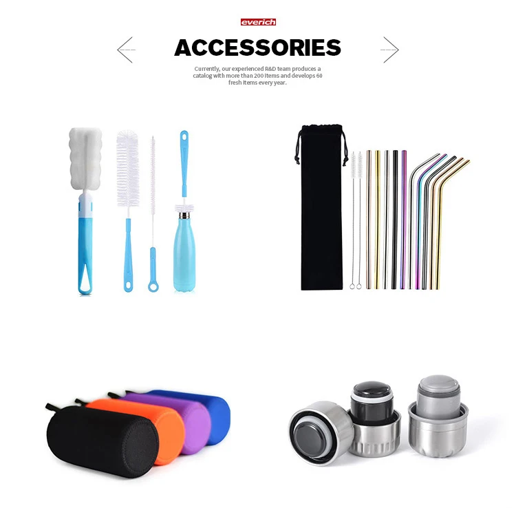 Everich Пользовательские Изолированные бутылки с двойными стенками из нержавеющей стали вакуумные фляги 500 мл в форме колы бутылки для воды