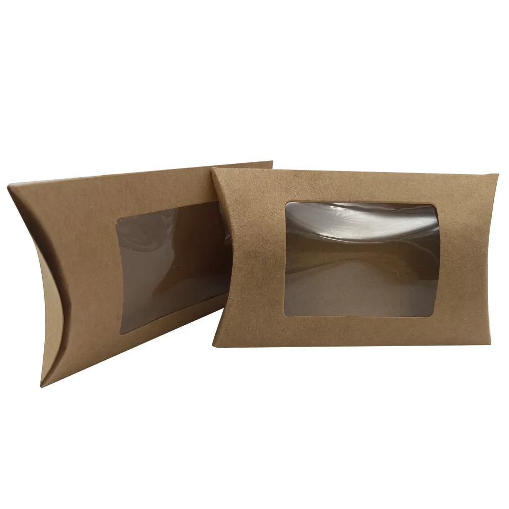 Customized Pillow Box Packaging Custom Boxes Cardboard Gift Candy Pillow Box in Stock
