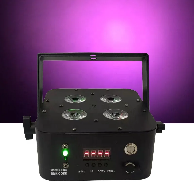 DMX Wedding 4x18 LED Par Can Stage Lights 4*18W RGBWAUV 6in1