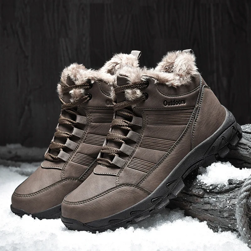 High Top Plus Fleece Warm Shoes Outdoor Nonslip Uggs Sneakers Casual
