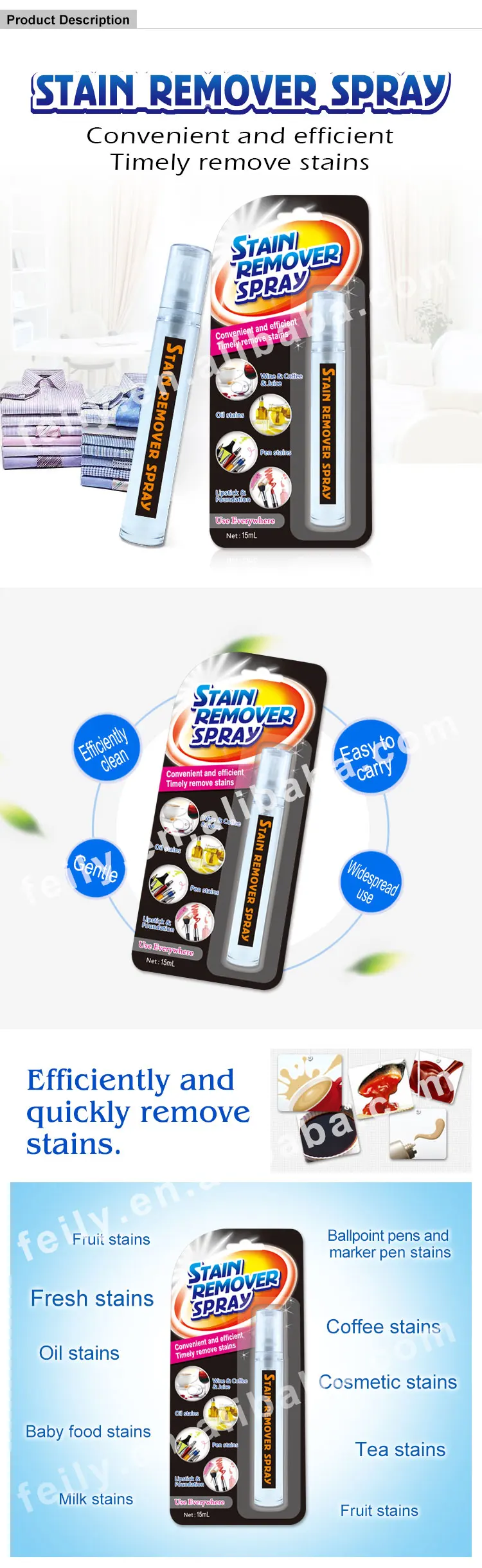 Efficiently And Quickly Remover Stains Stain Remover Spray Easy To