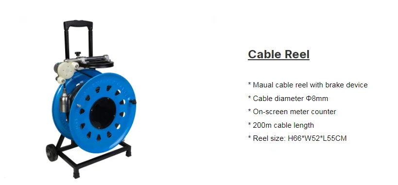 V8-BCS 2024热卖360度旋转双摄像机深井摄像机钻孔检查摄像机带计数器