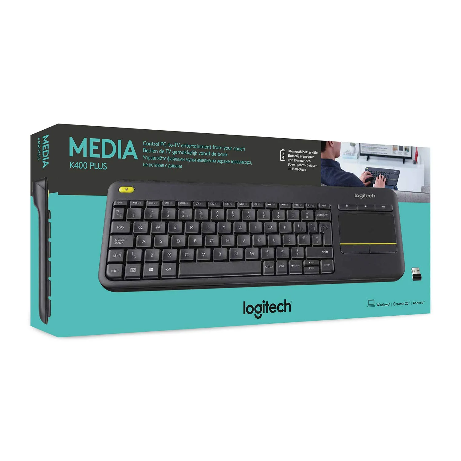 Wholesale Logitech K400 Plus 2.4G Wireless Keyboard Gaming Laptop PC Gamer OriginalTouchpad Mini Unifying Receiver m.alibaba.com
