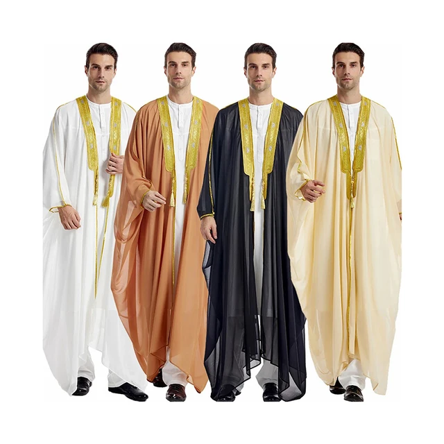 6012 2023 New Wholesale Beautiful/beauty Hot products Polyester Printed men islamic clothing thobe Party attire