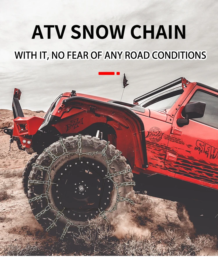BOHU snow chain mesh atv tire chains snow chains for tractor