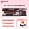 GK715 Black Gray Red Backlight Red Switch 104 Keys ABS