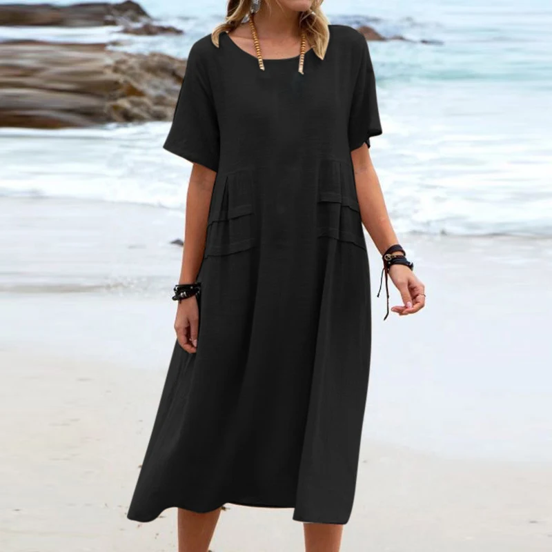 Shop Our Simple Linen Dress Women Italy Pure Linen Cotton