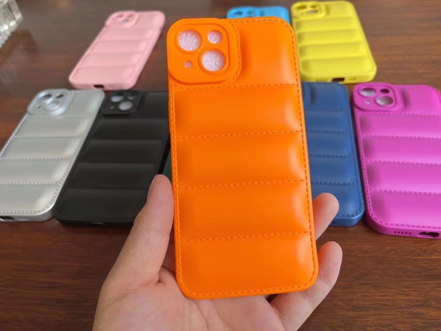 Shockproof for OPPO A71/A39/F9/A7X/Reno 2F Soft TPU Touch Puffer Down  Jacket Case Anti-scratch Mobile Cover