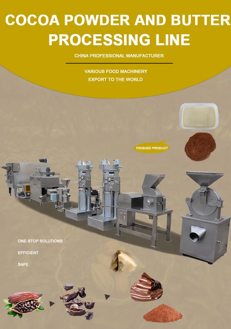 Low Price Cocoa Butter Press Extraction Machine Cacao Powder Production