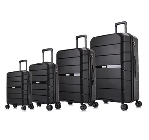 Korea Market High Quality Travel Trolley Bag Hard Case 100% Polypropylene PP Suitcase Metal Frame Luggage