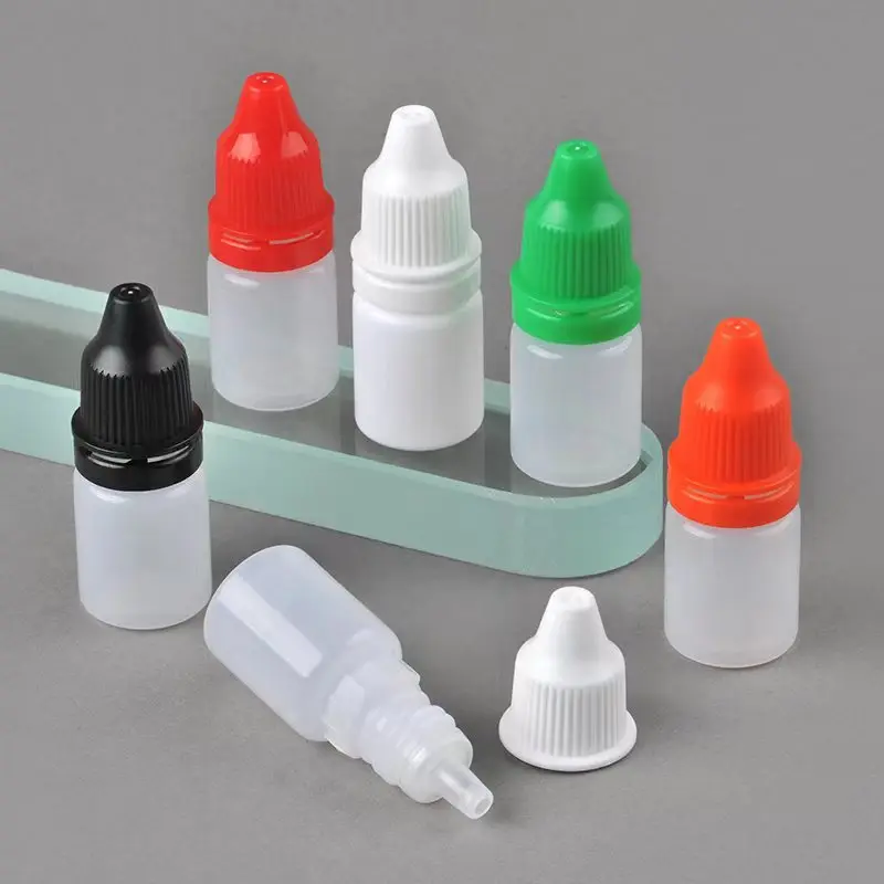 Wholesale 3 ml 5 ml 10 ml 15 ml 20 ml 30 ml 50 ml and 100 ml PE Plastic Soft Eye Glue Squeeze Dropper Bottles