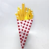 Yellow Fries + Red/White Checkered Cone